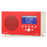 Albergo AM/FM Clock Radio - Red
