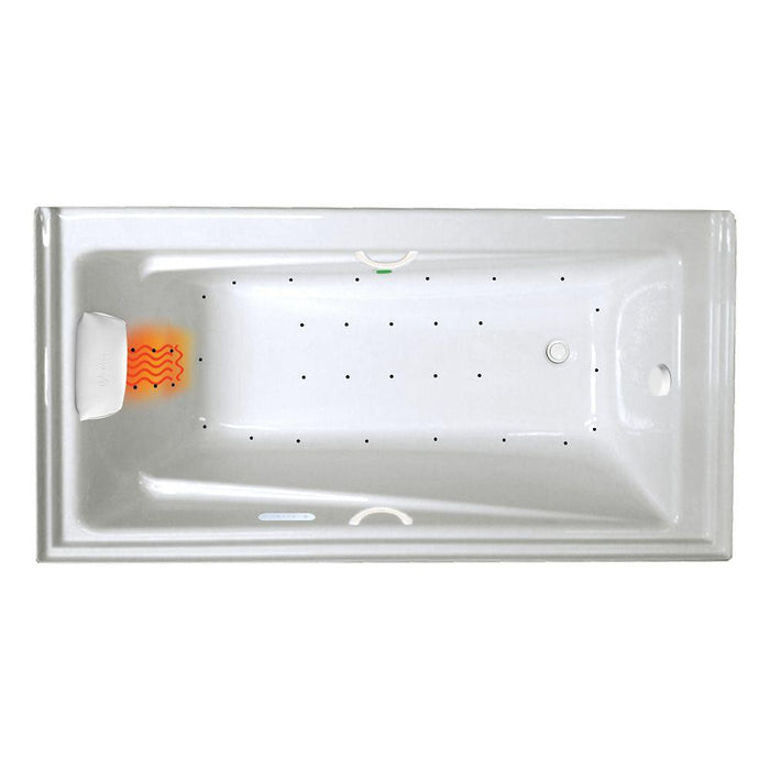 Contempra 6032SKTF Air Platinum Whirlpool Tub with Skirt & Tile Flange (Right Hand Drain)