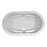 Zen Oval 7242SD Air Silver Whirlpool Tub